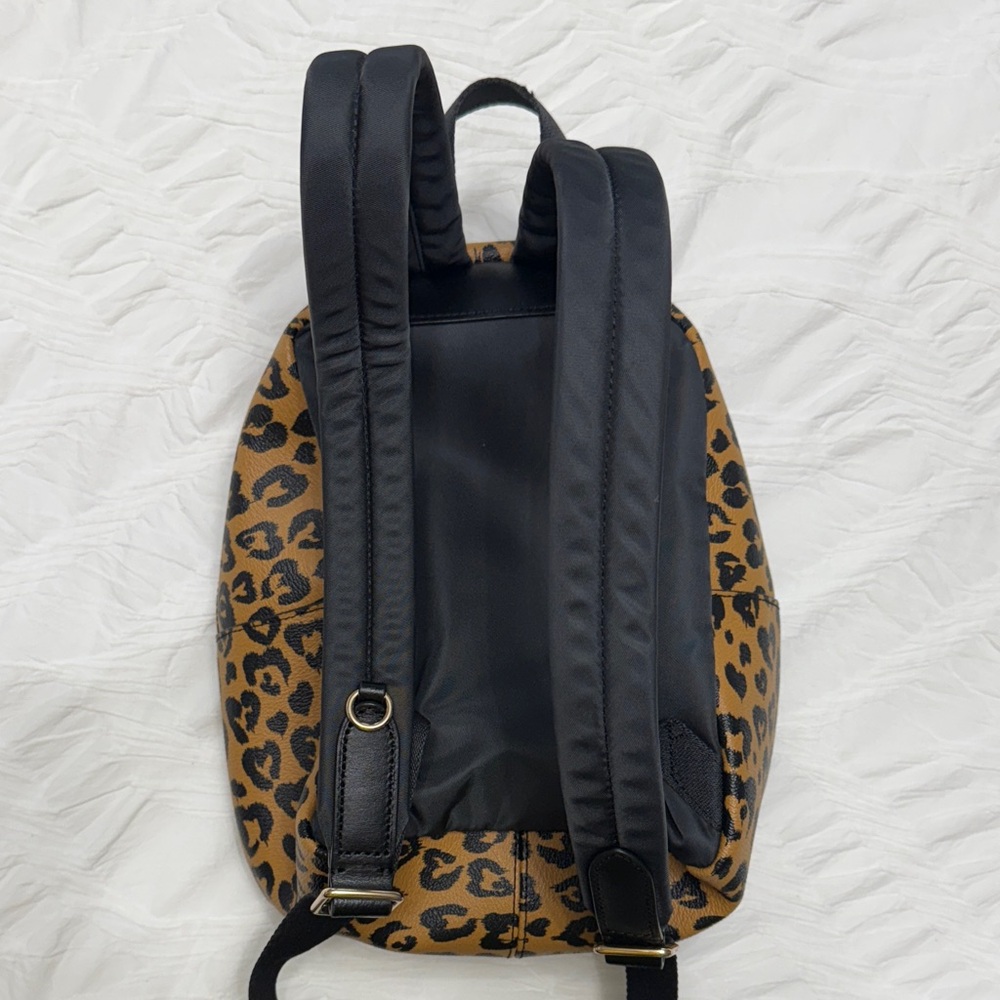 Coach Tan and Black Leopard Backpack - Picture 3 of 5